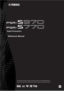 Yamaha PSR S970 manual. Camera Instructions.